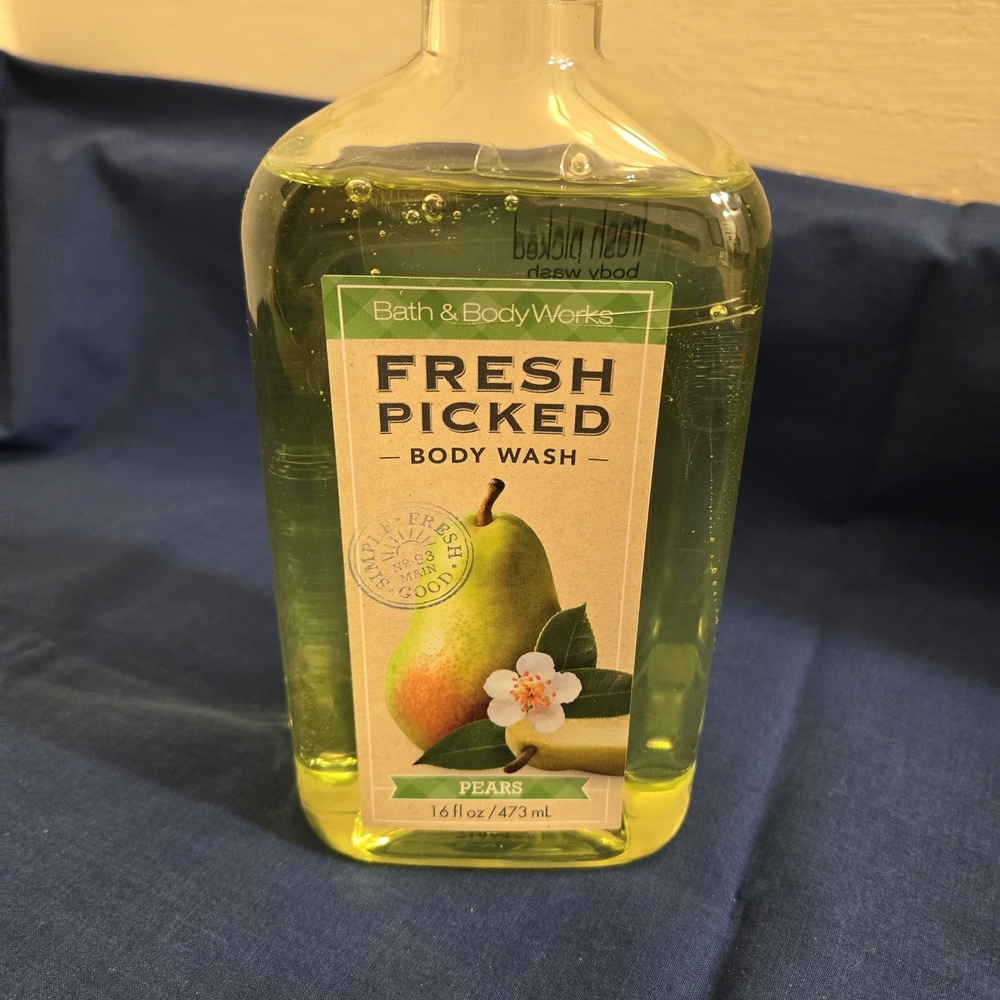 New Bath & Body Works Fresh Picked Pears Body Wash 16 Oz